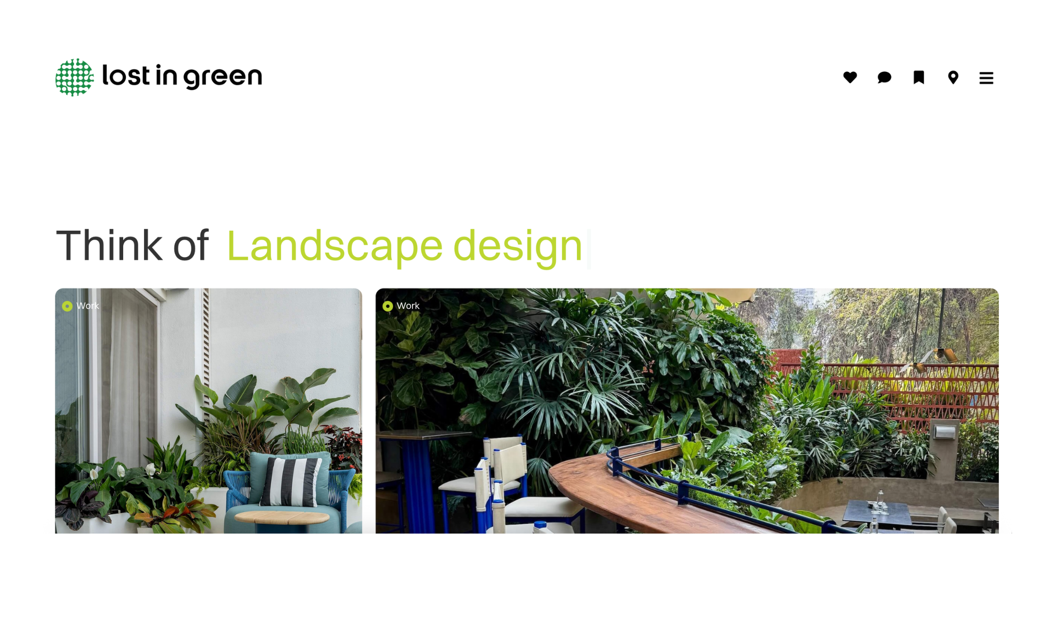 website design for a landscape design studio — WordPress development