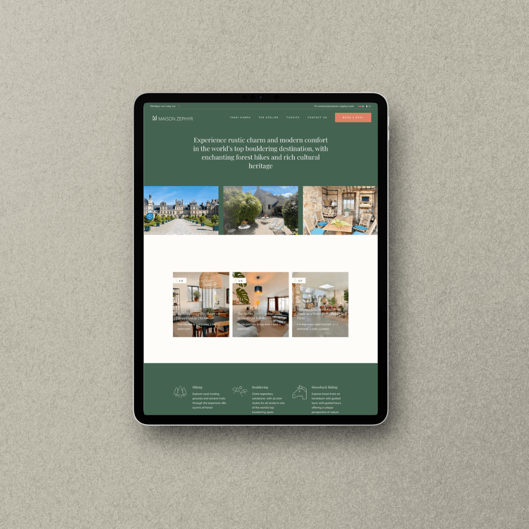 custom WordPress website development for an architecture studio